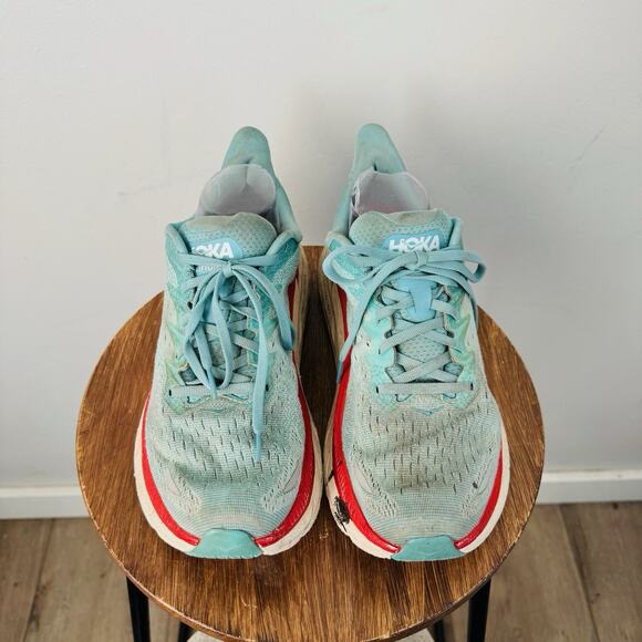 Hoka One One Clifton 8 Max Blue Cushioned Running Shoe Women’s Size 10 - Picture 3 of 10